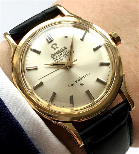 omega constellation automatic gold watch|Omega Constellation automatic watch sale.